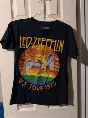 #259 Led Zeppelin Black Short Sleeve Graphic Tee - US Tour 1975